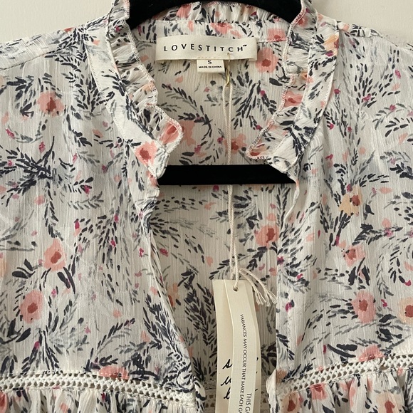 NEW floral womens lovestitch long sleeve blouse - Picture 2 of 4